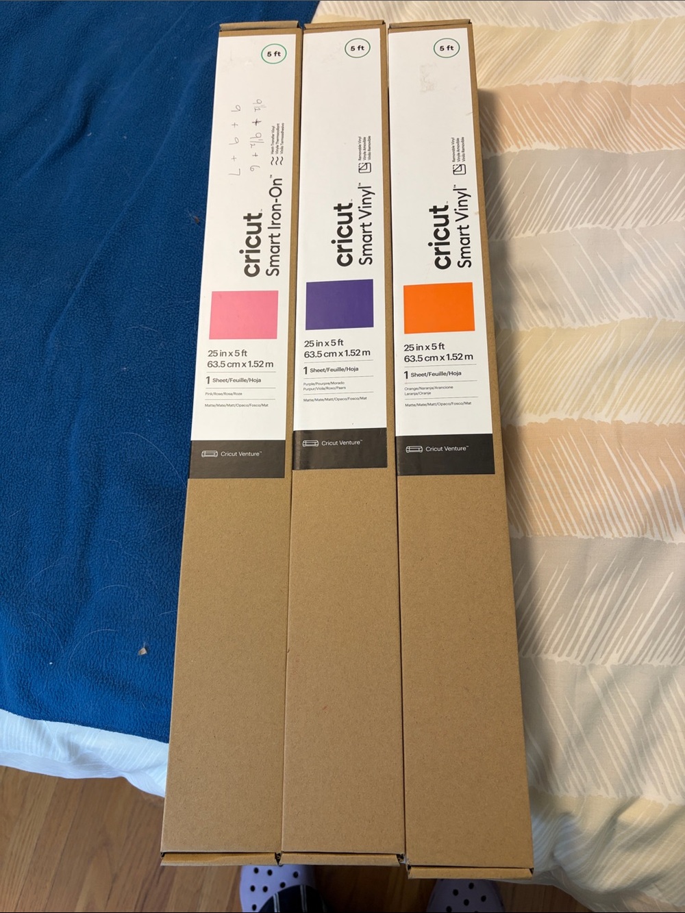 Cricut Smart Vinyl Roll Set in Pink, Purple, Orange